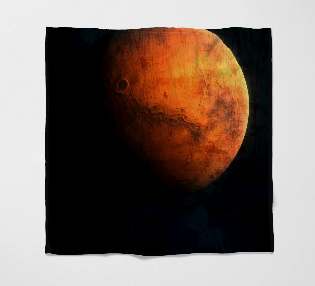Mars Planet In the solar system fleece blanket by Ashley Studio