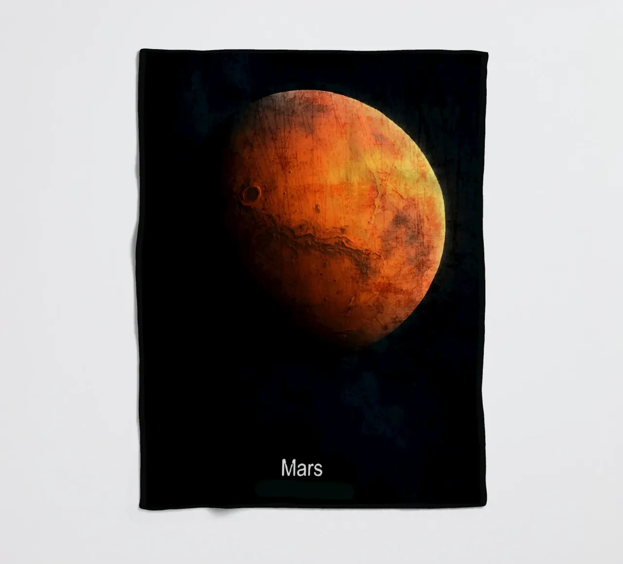 Mars Planet In the solar system fleece blanket by Ashley Studio