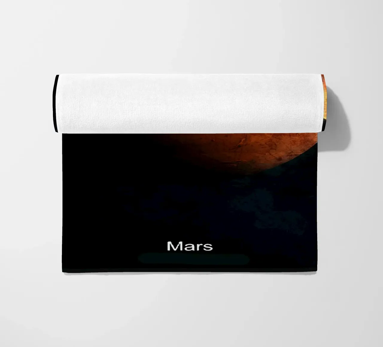 Mars Planet In the solar system beach towel by Ashley Studio