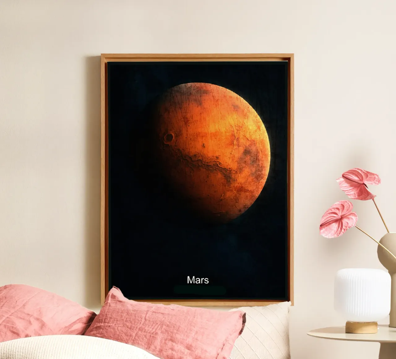 Mars Planeet In het zonnestelsel canvas van Ashley Studio