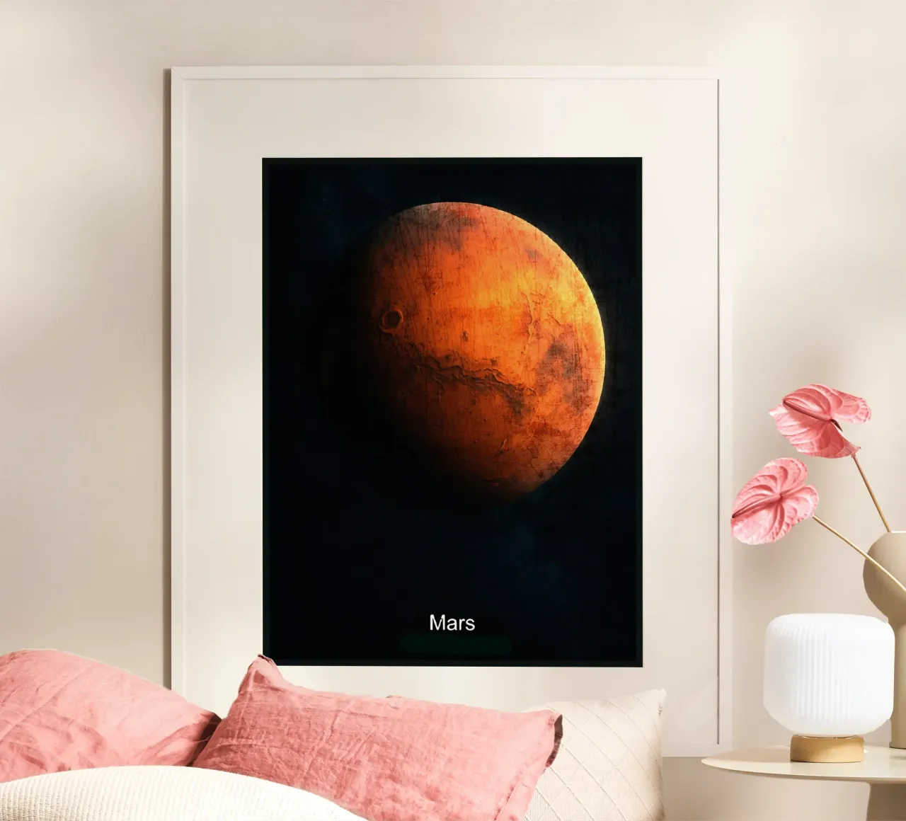 Mars Planète Dans le système solaire poster de Ashley Studio