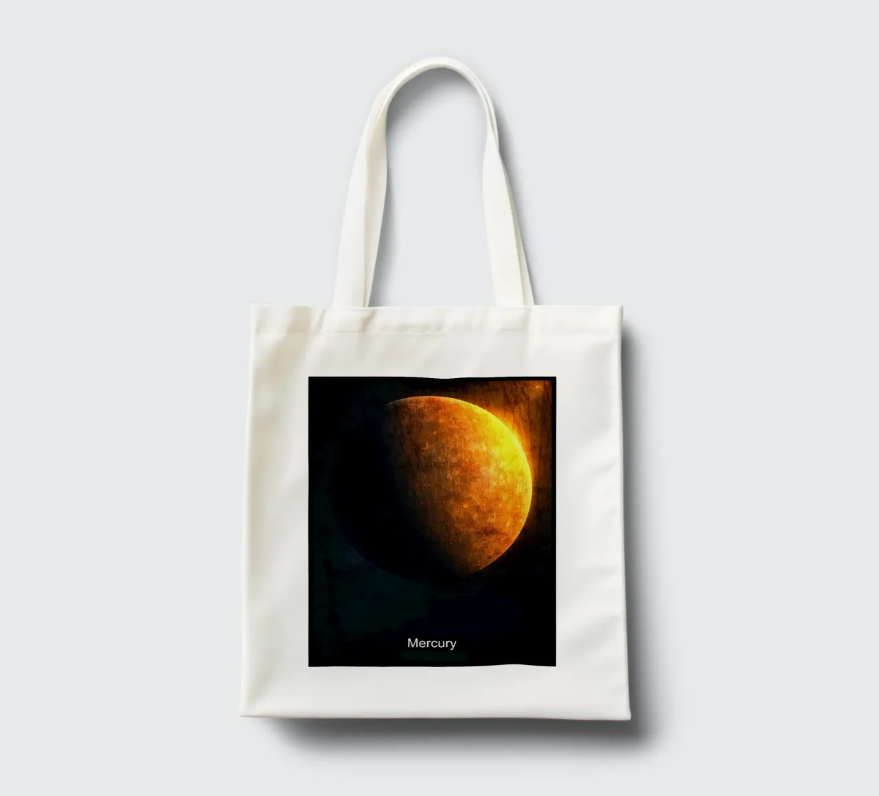 Mercury Planet In the solar system tote bag by Ashley Studio