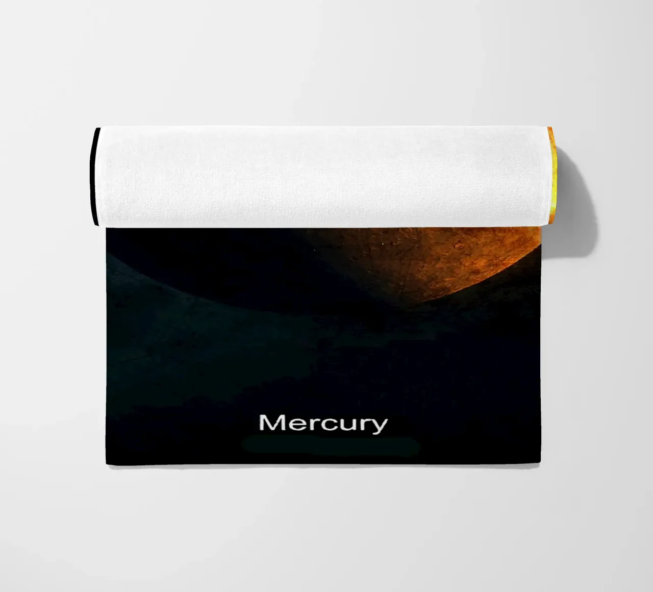 Mercury Planet In the solar system beach towel by Ashley Studio