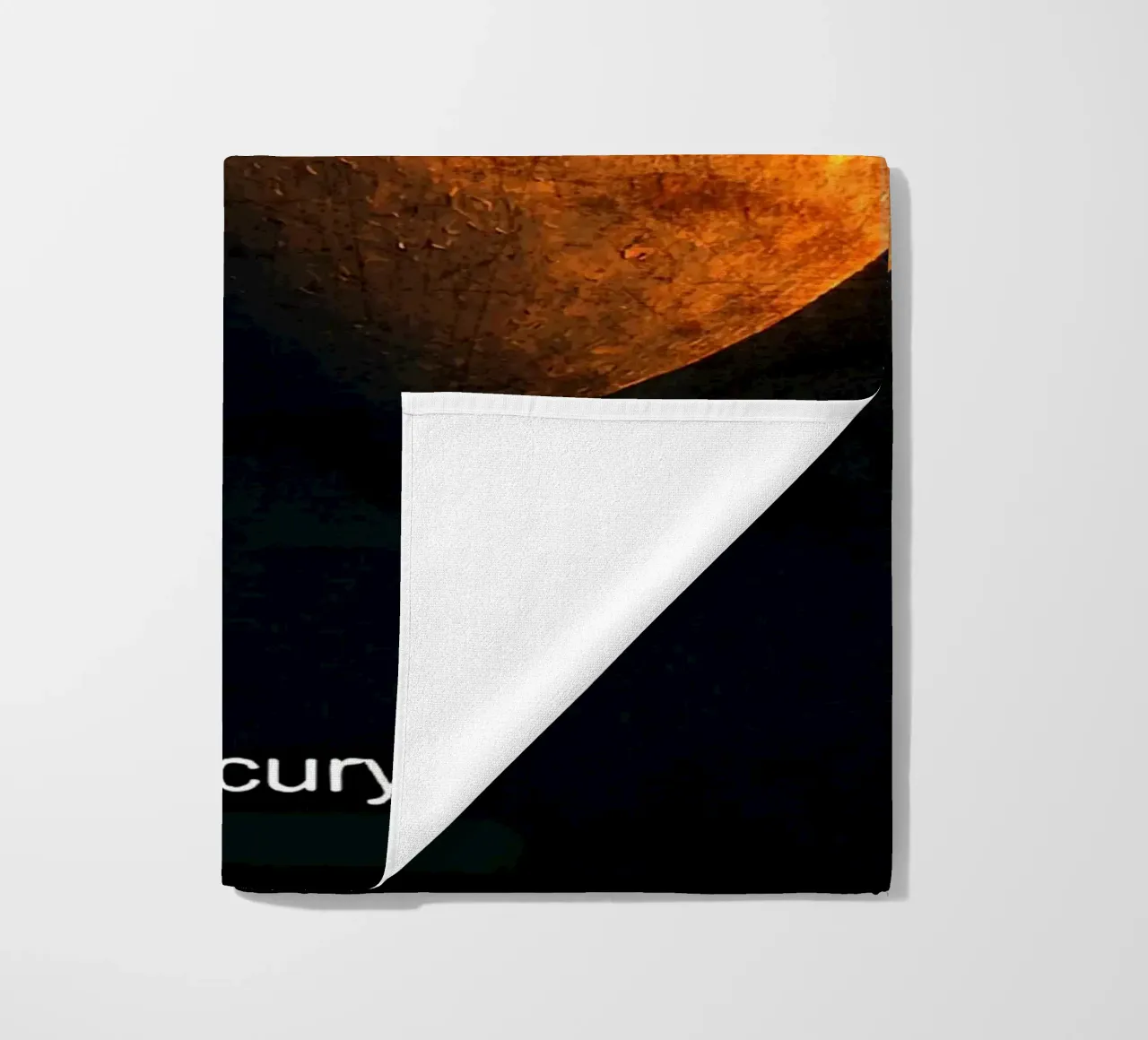 Mercury Planet In the solar system beach towel by Ashley Studio