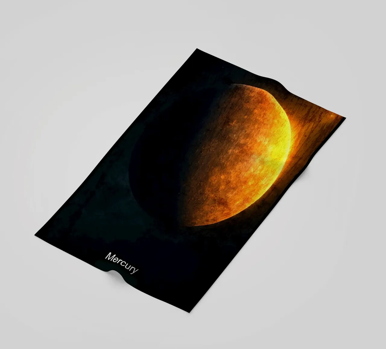 Mercury Planet In the solar system beach towel by Ashley Studio