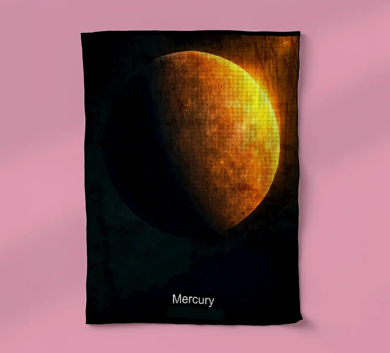 Mercury Planet In the solar system tea towel by Ashley Studio
