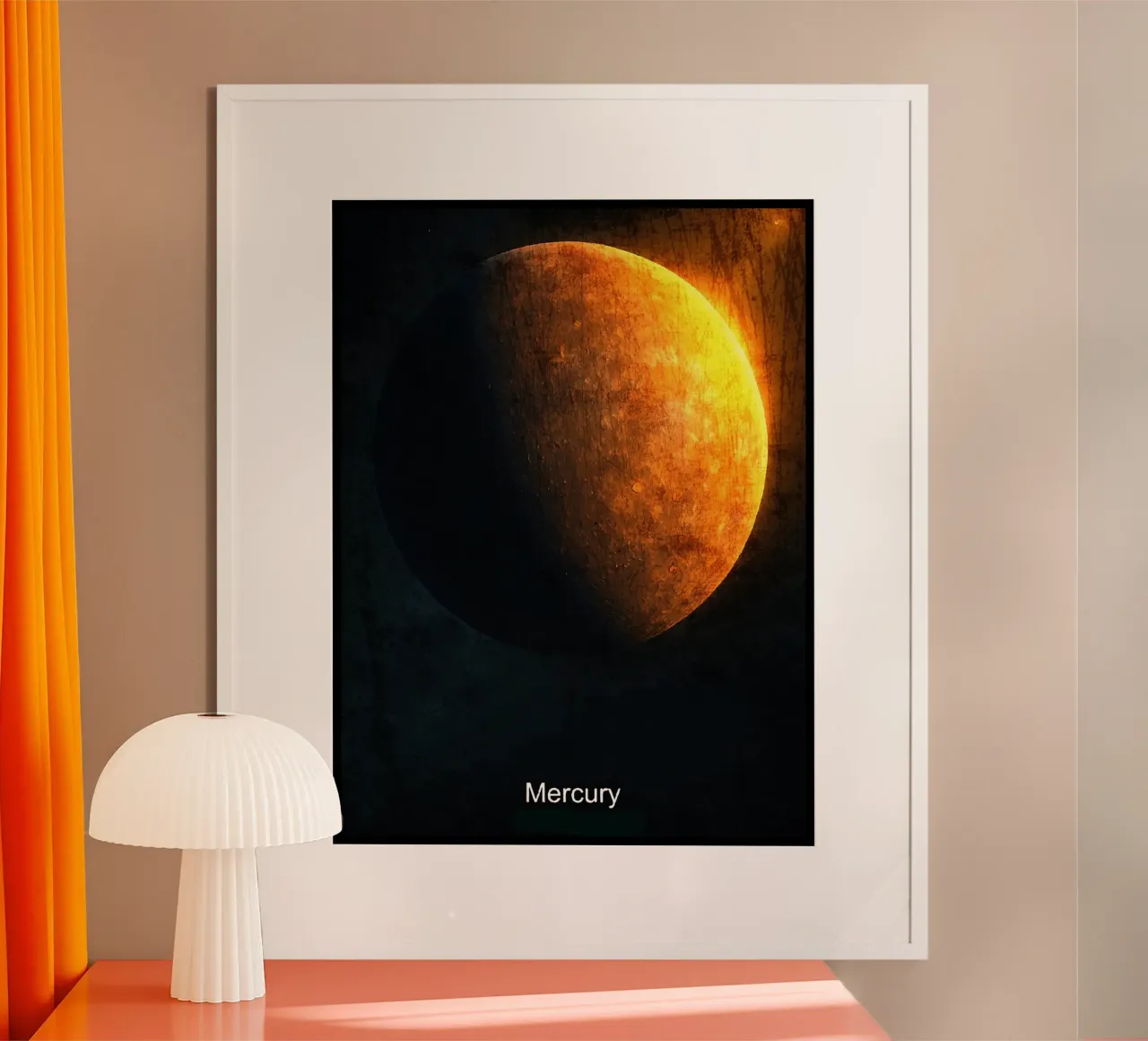 Mercury Planet In the solar system hahnemühle by Ashley Studio