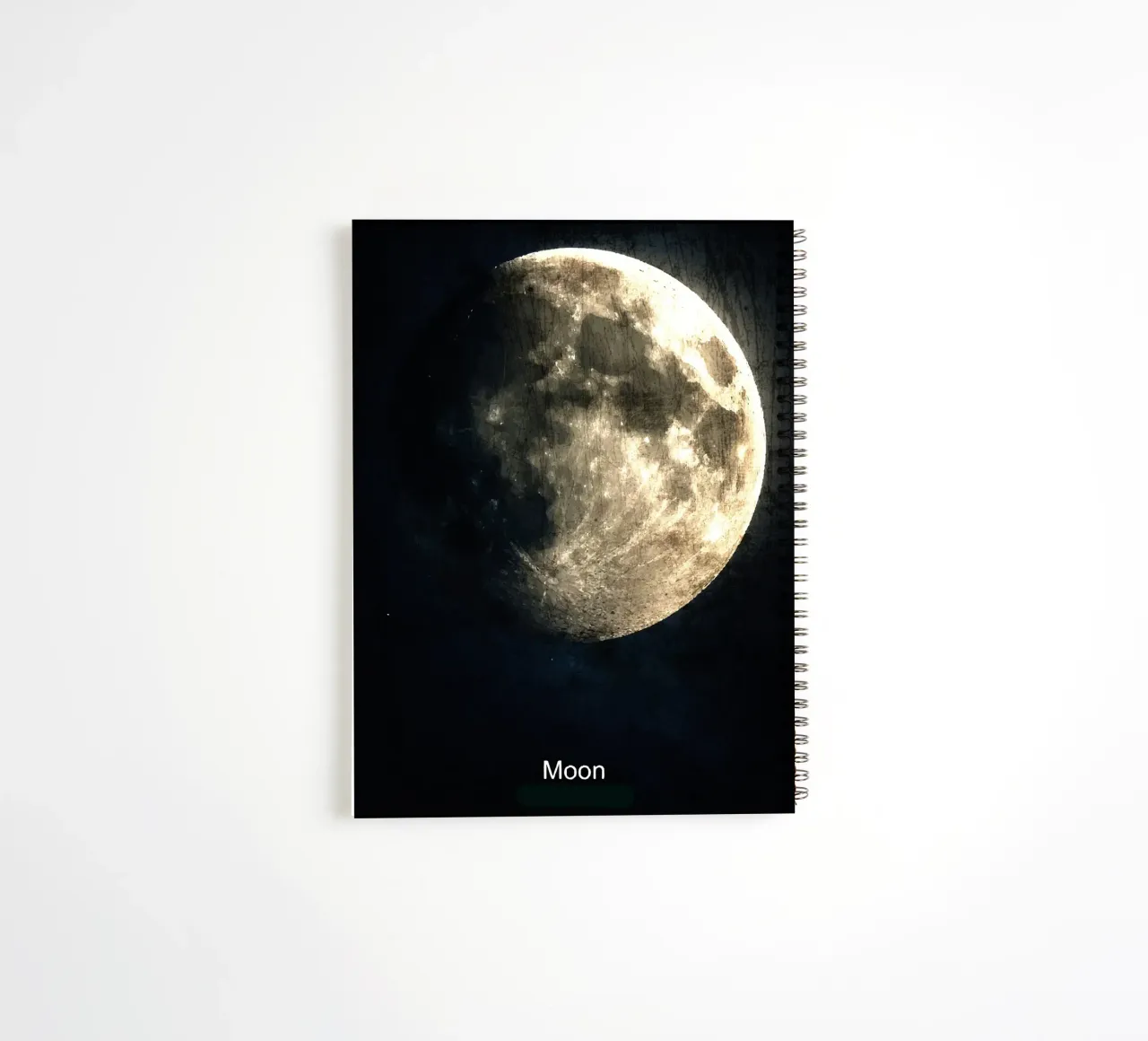 Moon in Space In the solar system spiral notebook by Ashley Studio