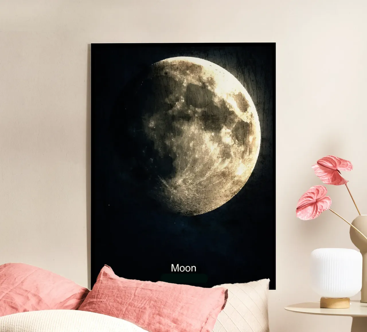 Luna nello spazio Nel sistema solare plexiglass da Ashley Studio