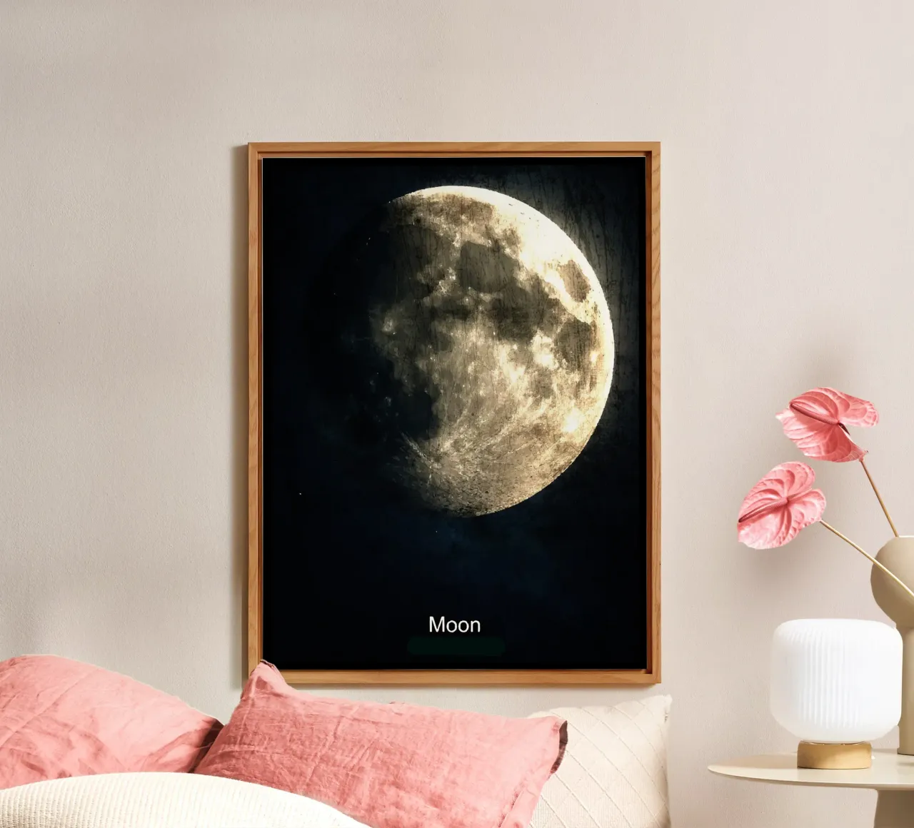 Luna nello spazio Nel sistema solare alluminio dibond da Ashley Studio