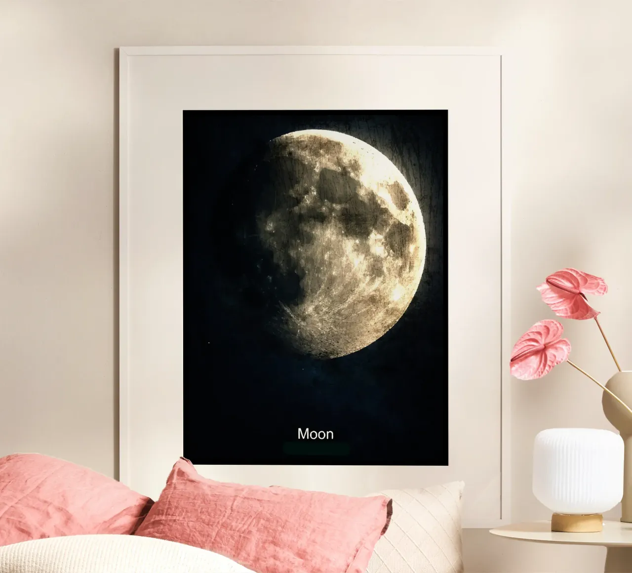 La lune dans l'espace Dans le système solaire poster de Ashley Studio
