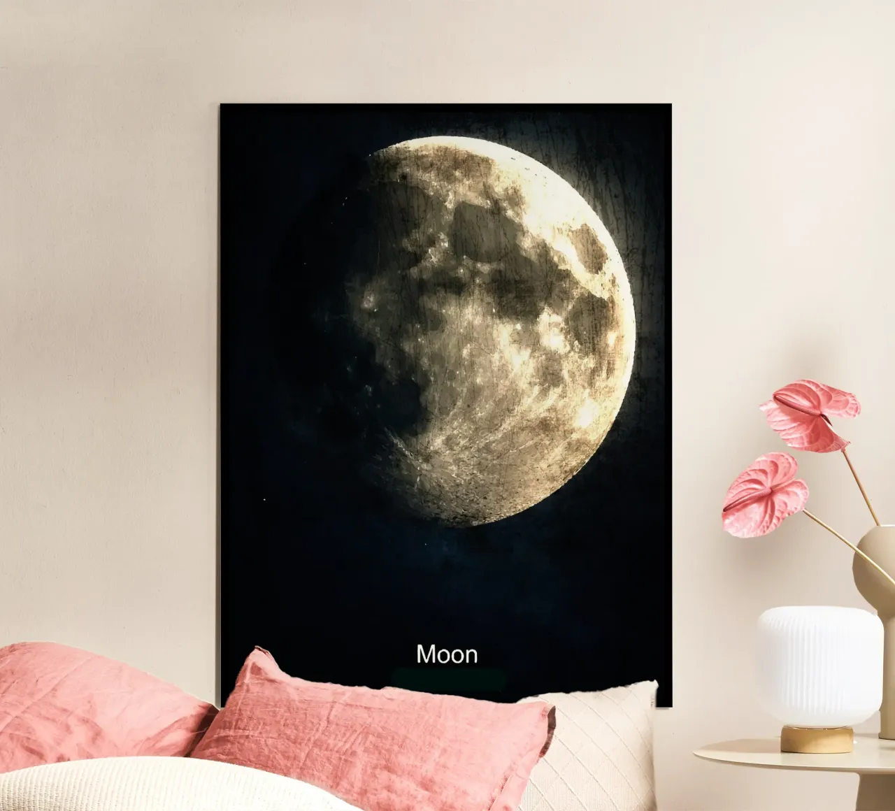 La lune dans l'espace Dans le système solaire poster de Ashley Studio