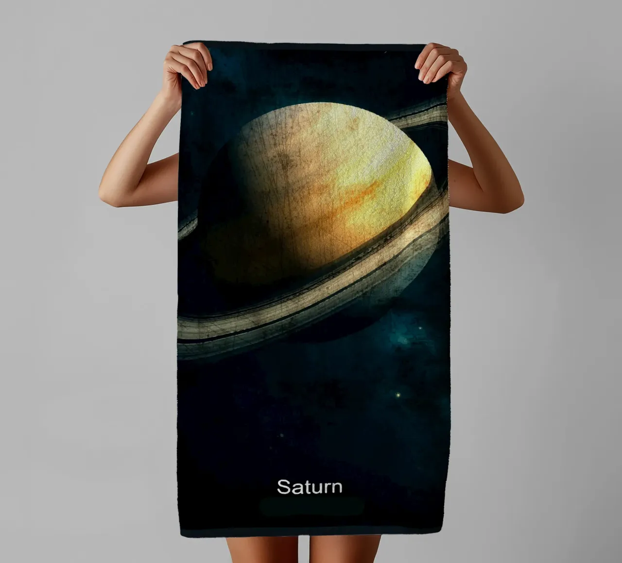 Saturne Planète Dans le système solaire serviette de bain de Ashley Studio