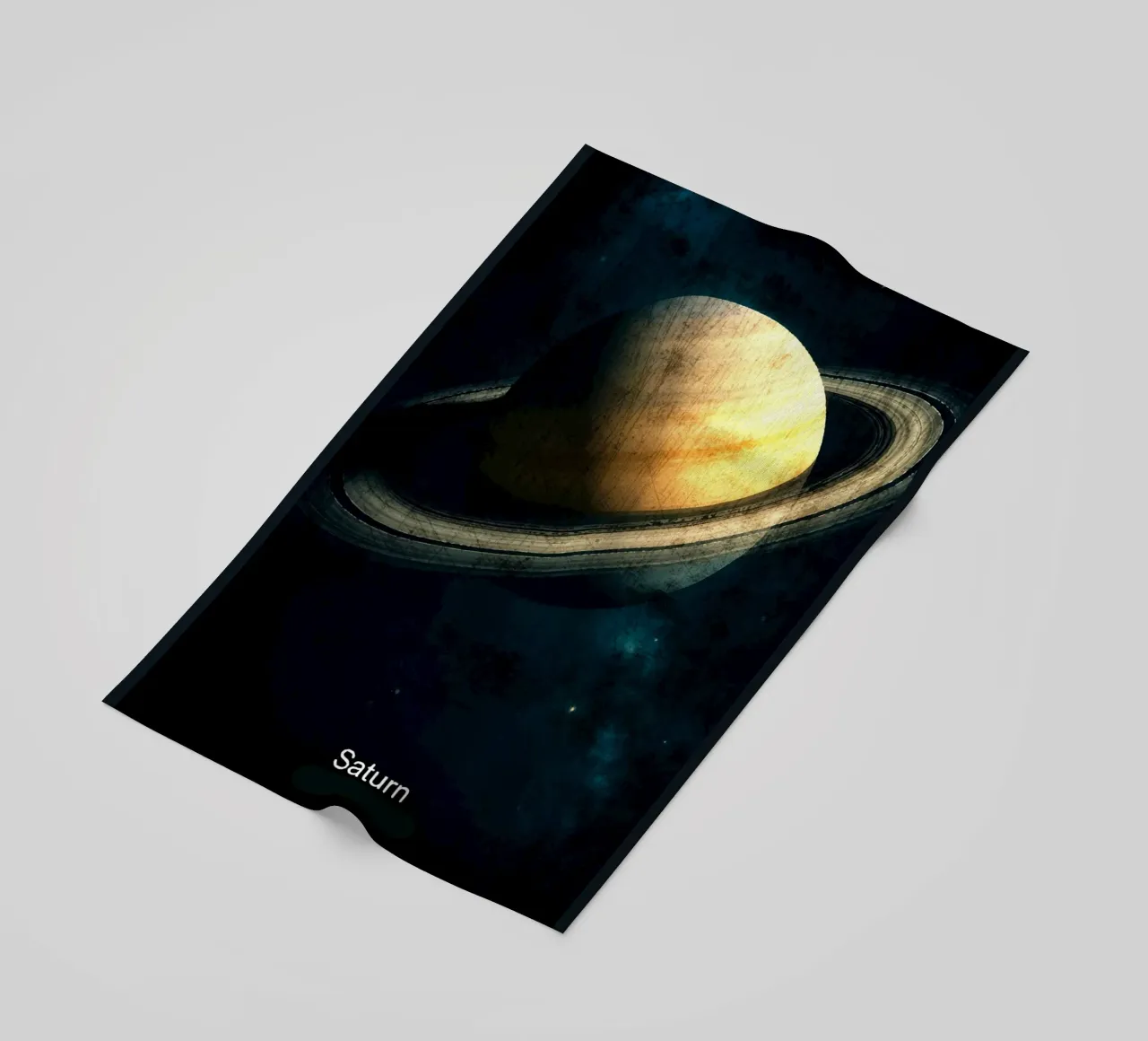 Saturn Planet In the solar system beach towel by Ashley Studio