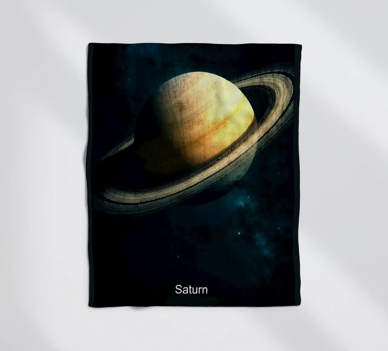 Saturn Planet In the solar system fleece blanket by Ashley Studio