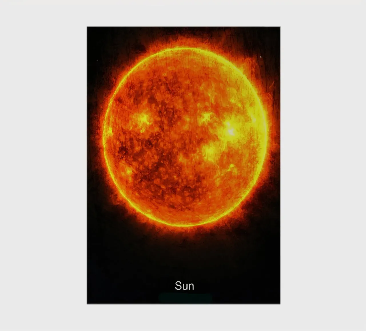 Le soleil - Dans le système solaire carnet de notes de Ashley Studio
