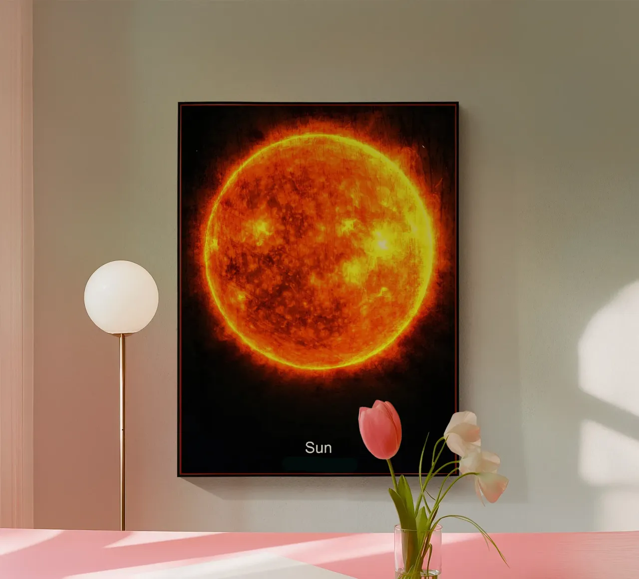 Il Sole - Nel sistema solare plexiglass da Ashley Studio