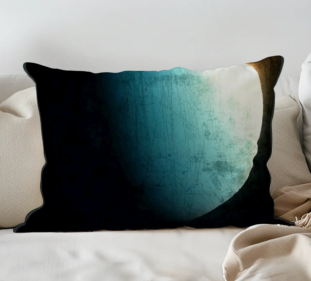 Uranus Planet In the solar system decorative cushion by Ashley Studio