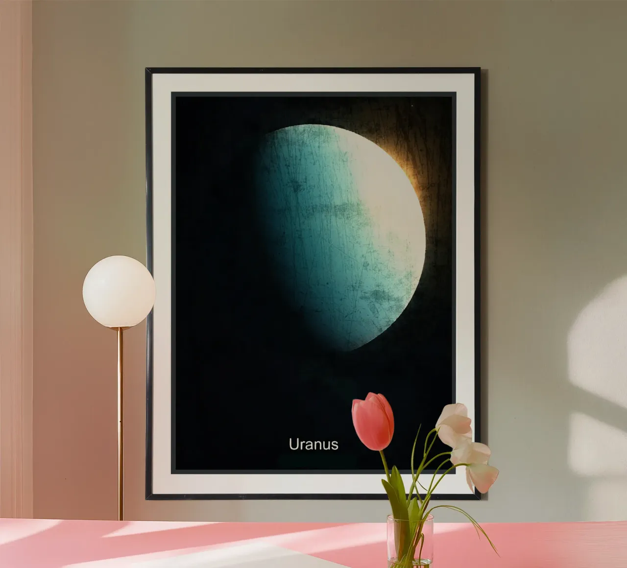 Uranus Planet In the solar system hahnemühle by Ashley Studio