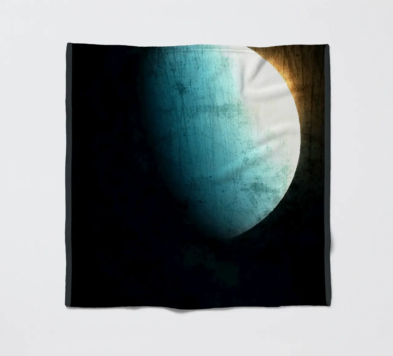 Uranus Planet In the solar system fleece blanket by Ashley Studio
