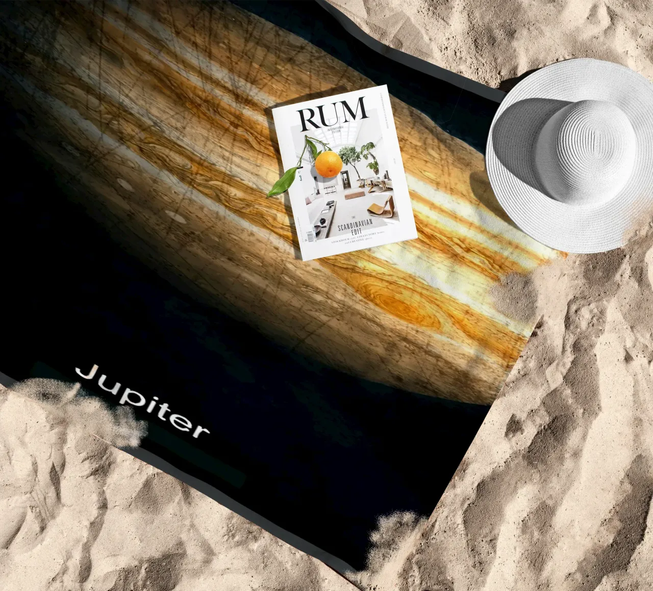 Jupiter Planète Dans le système solaire serviette de plage de Ashley Studio