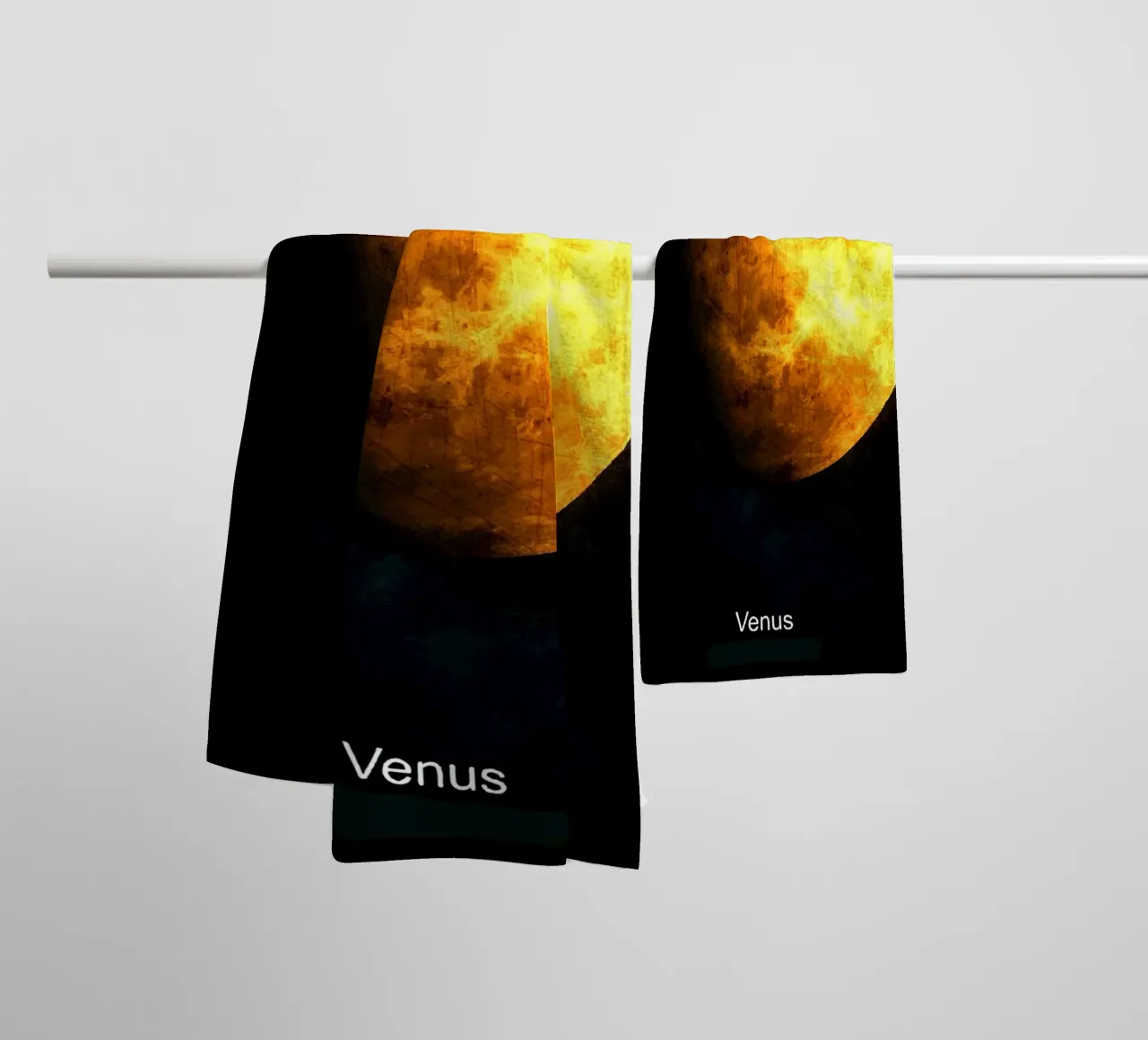 Venus Planet In the solar system towel by Ashley Studio
