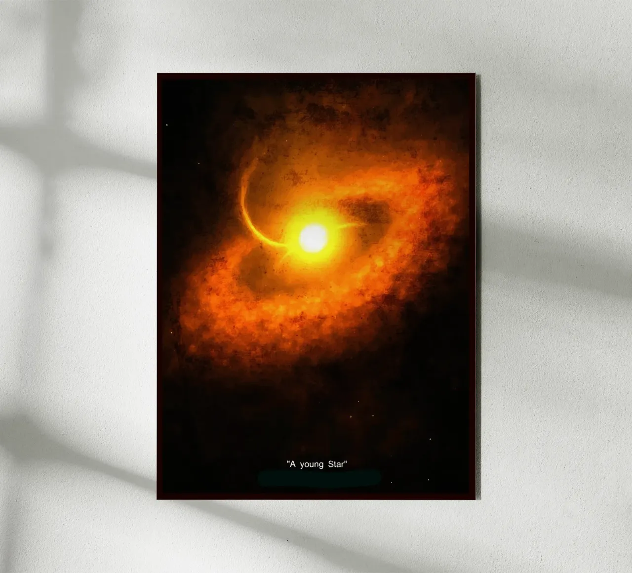 Giovane stella in nebulosa alluminio dibond da Ashley Studio