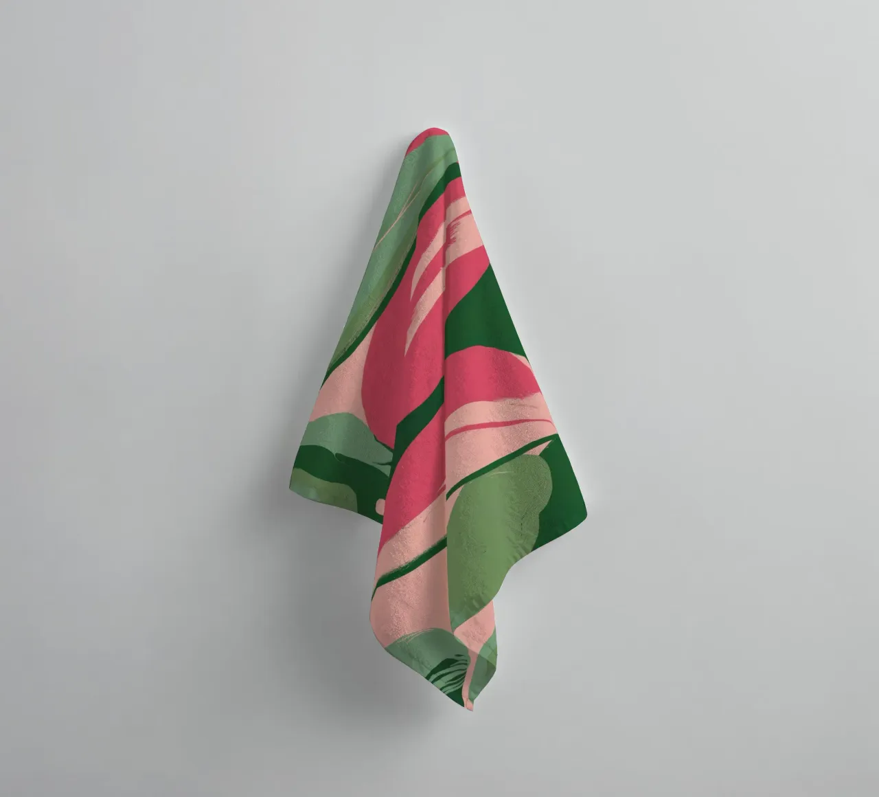 Danse de la feuille rose serviette de bain de Lunar Valentina