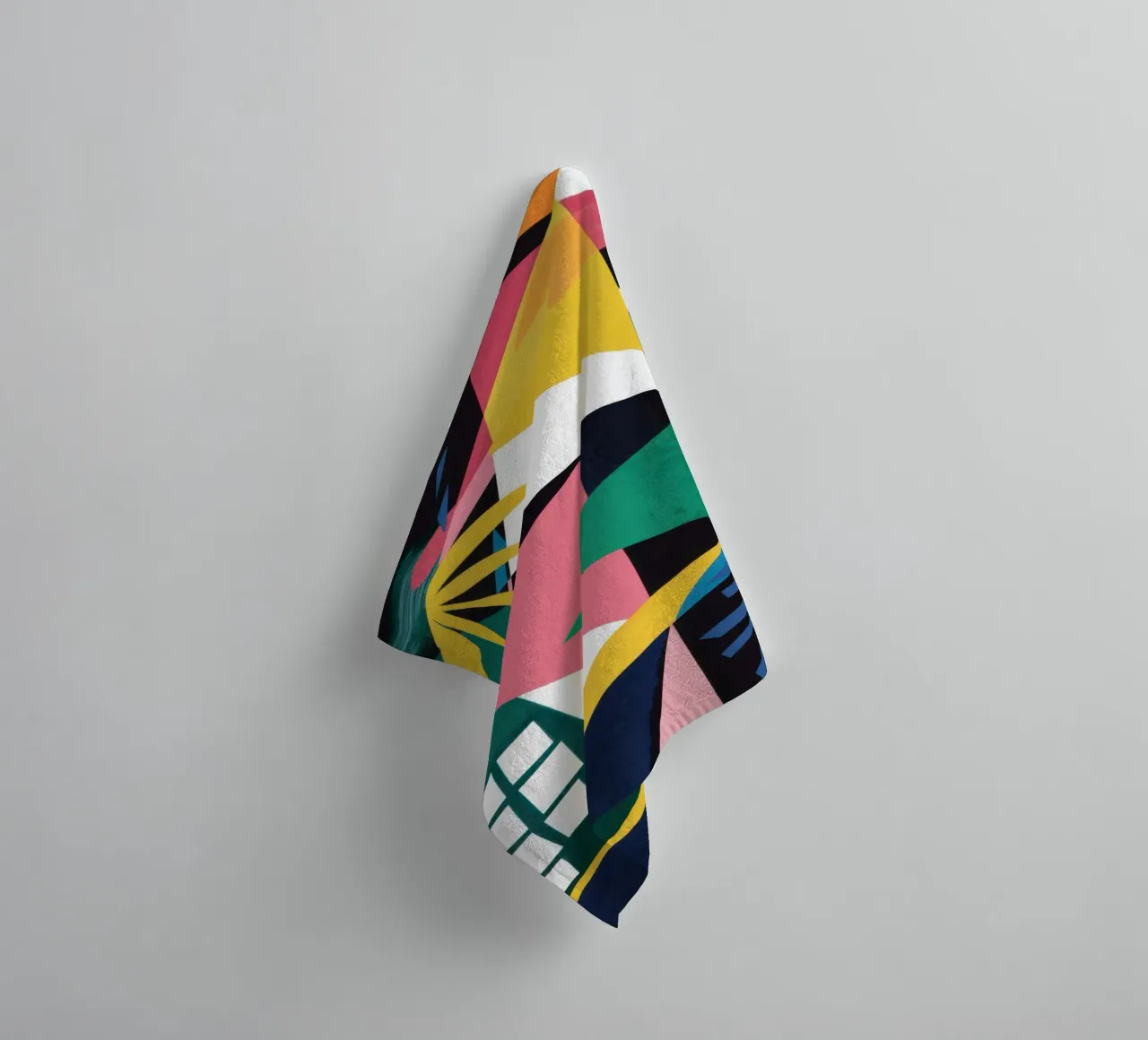 Geometrisches Scherbenspiel Handtuch von Obs Canvas