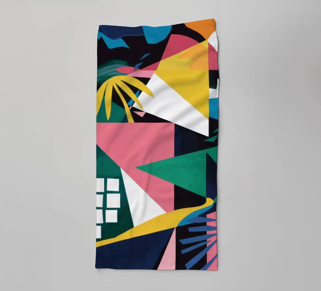 Geometrisches Scherbenspiel Handtuch von Obs Canvas