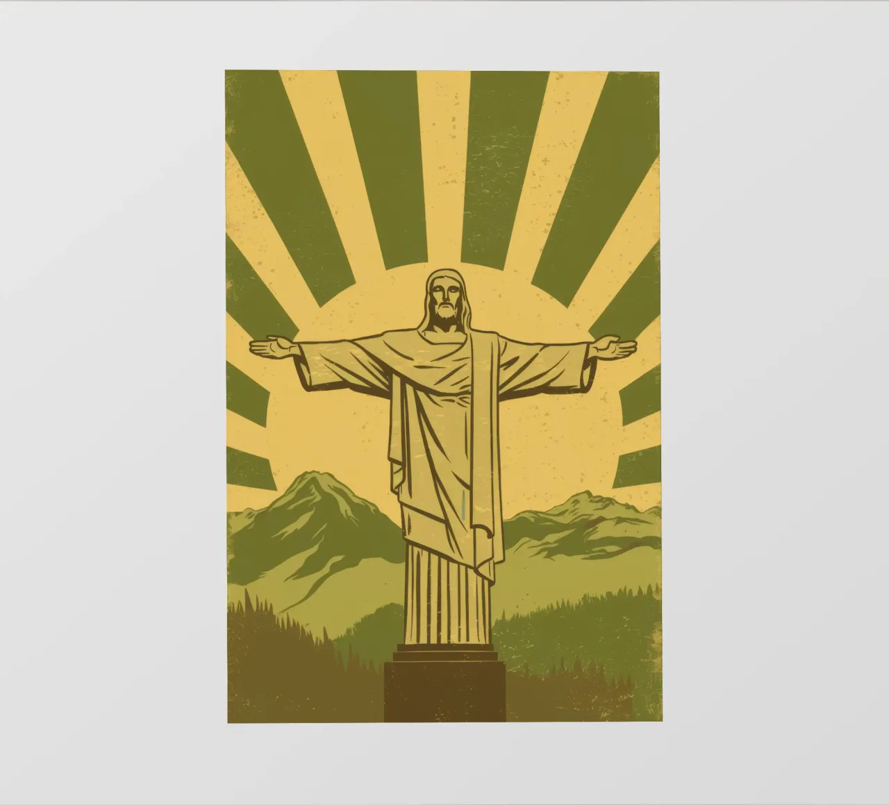 Statua iconica del Redentore pellicola backlit da Line Fable