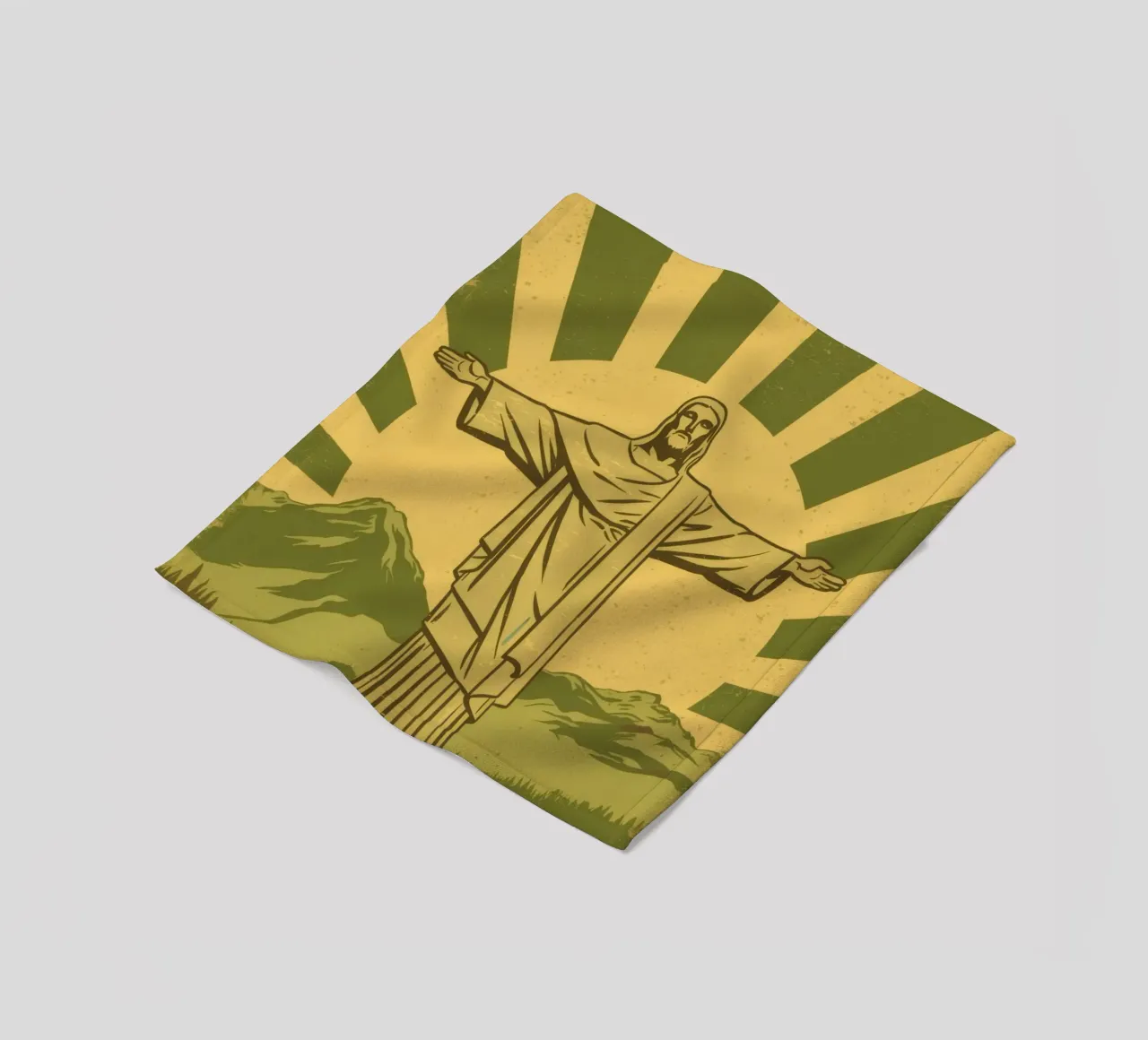 Statua iconica del Redentore coperta in pile da Line Fable