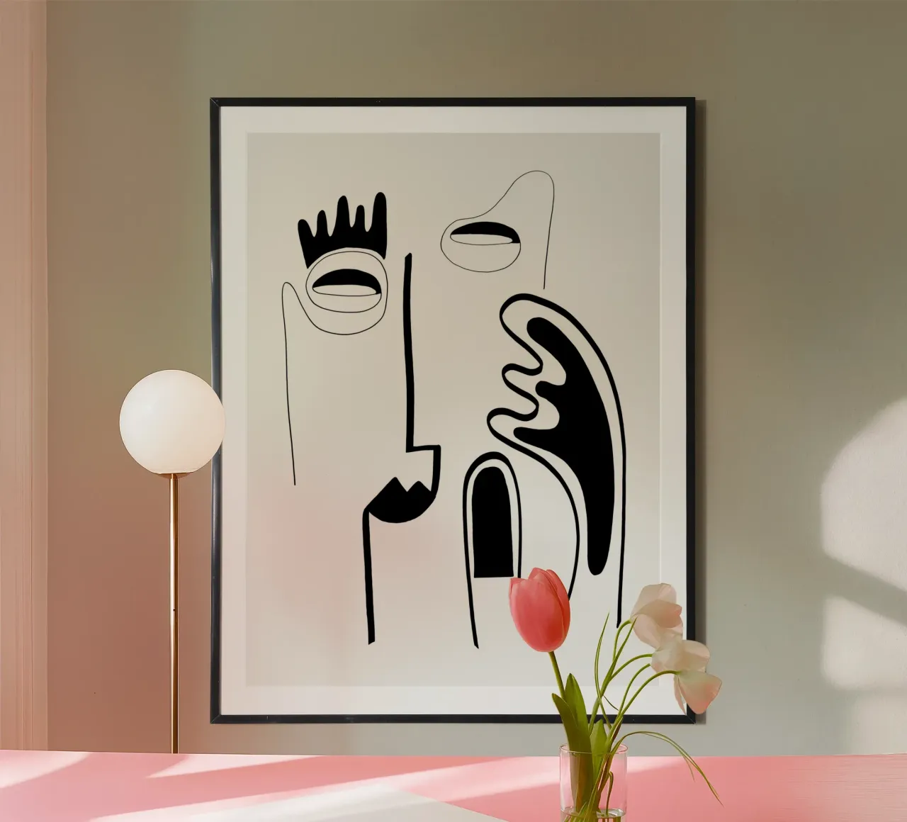 The Genius of Pain 5 poster con telaio in plastica da Shatha Al Dafai