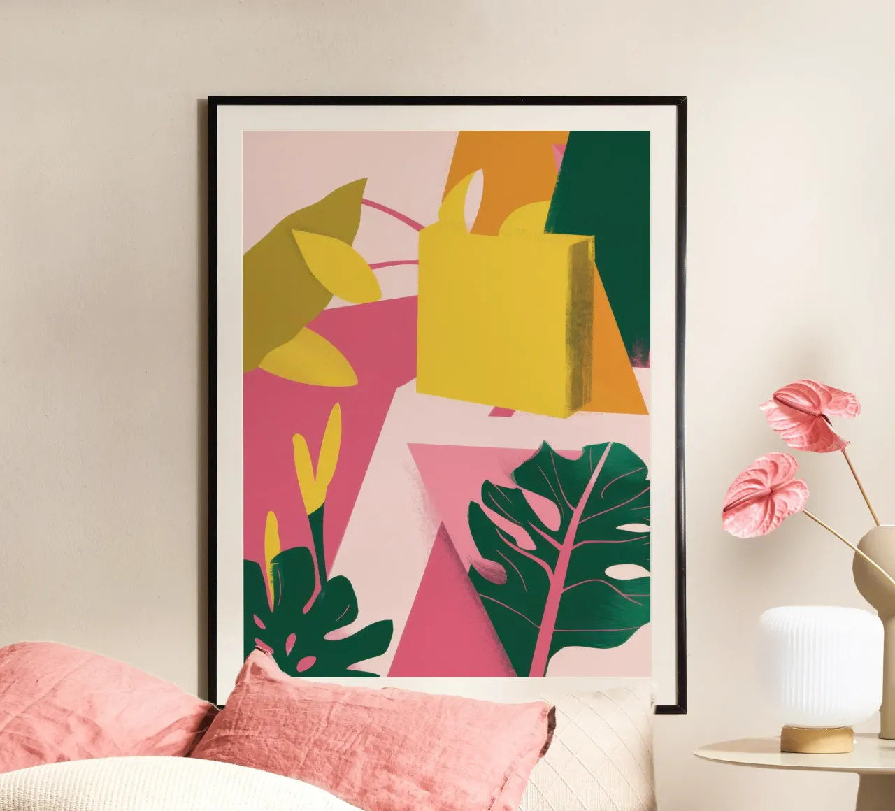Jungle Window Abstract poster by Lunar Valentina