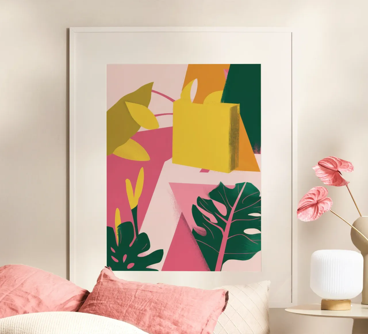 Jungle Window Abstract poster by Lunar Valentina