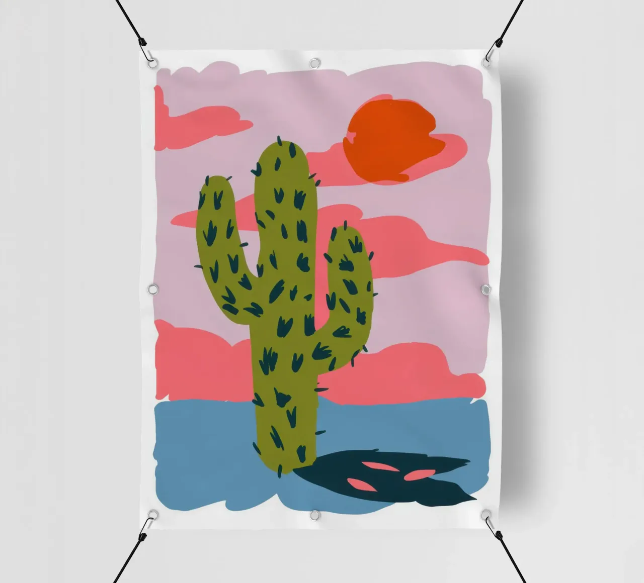 Sole del deserto pastello telo in pvc da Obs Canvas