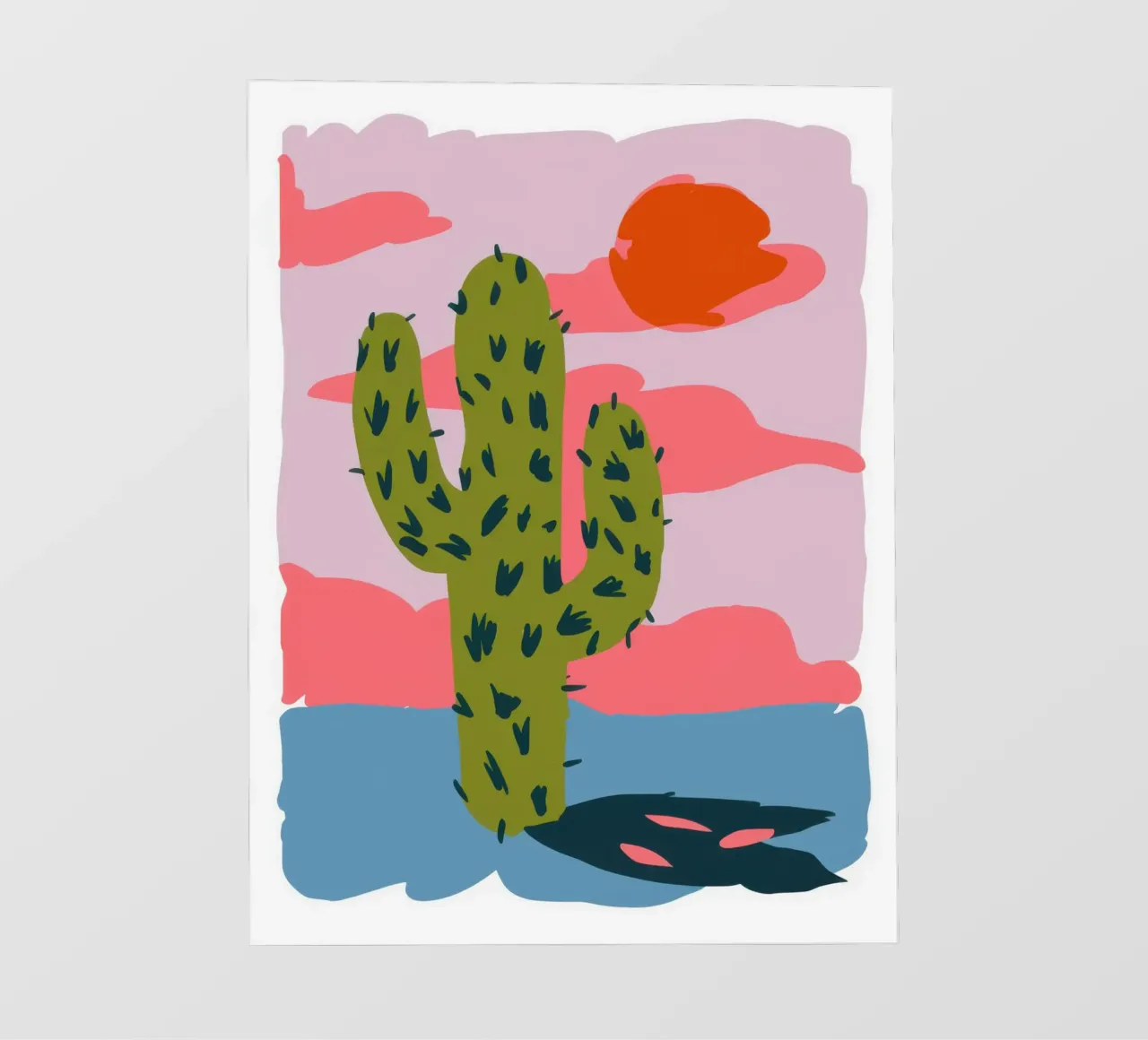 Sole del deserto pastello telo in pvc da Obs Canvas