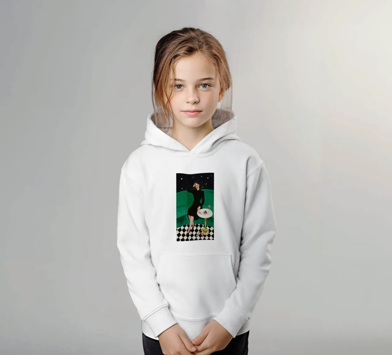 Divano Celeste Riposo felpa bambino con cappuccio da Line Fable