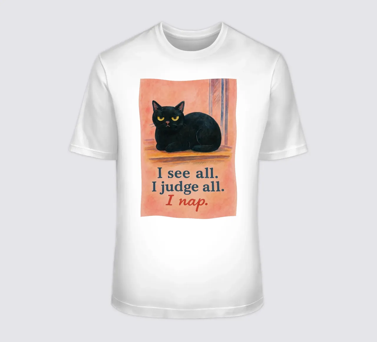 Vedo tutto, giudico tutto, sonnecchio disegnando gatti t-shirt da Botania