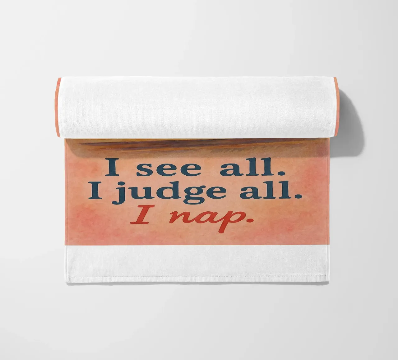 Vedo tutto, giudico tutto, sonnecchio disegnando gatti telo mare da Botania