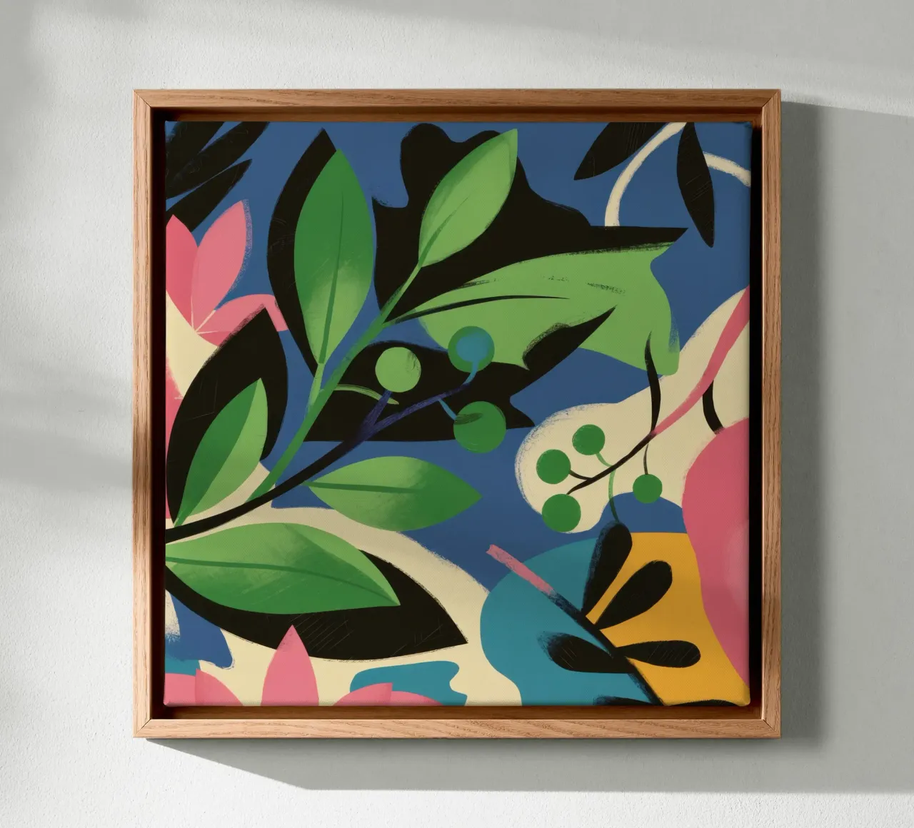 Levendige Middernacht Jungle canvas met Baklijst van Lunar Valentina