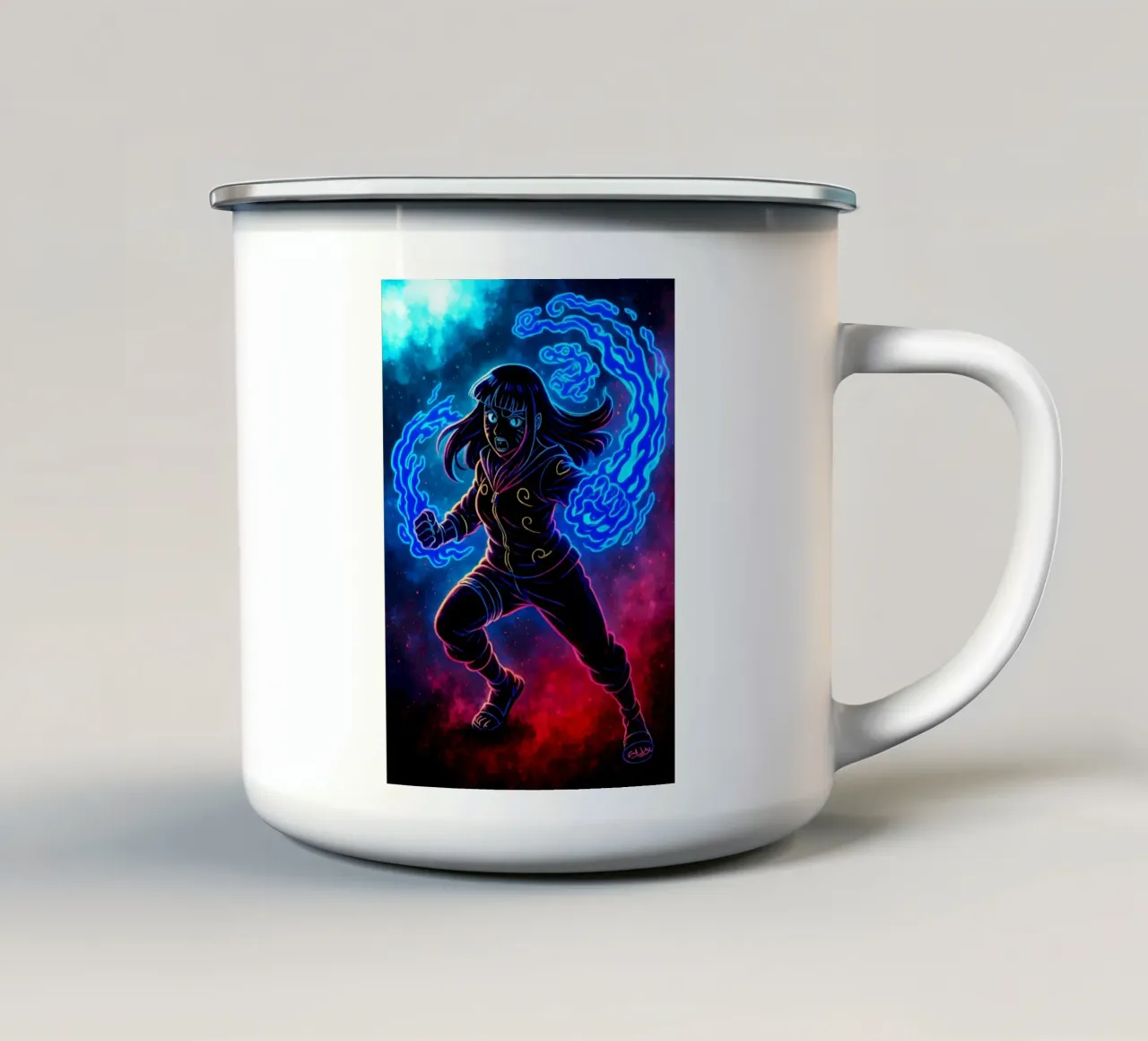 Soul Of Hinata Hyuga tazza in smalto da DGSoulheroes