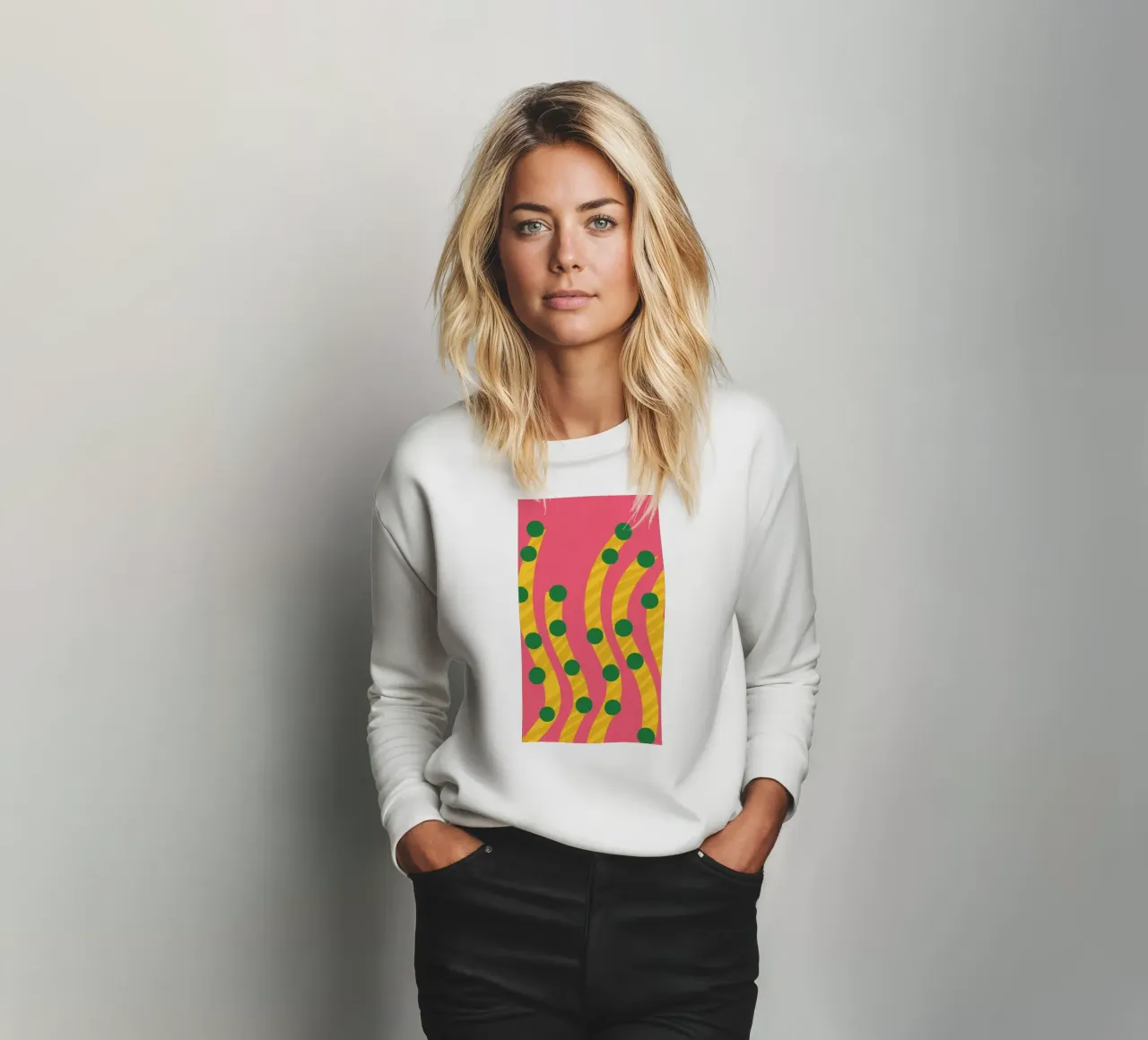 Modello a punti verdi felpa da Obs Canvas