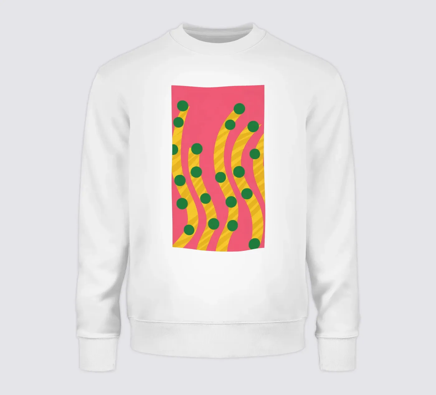 Groen puntpatroon sweatshirt van Obs Canvas