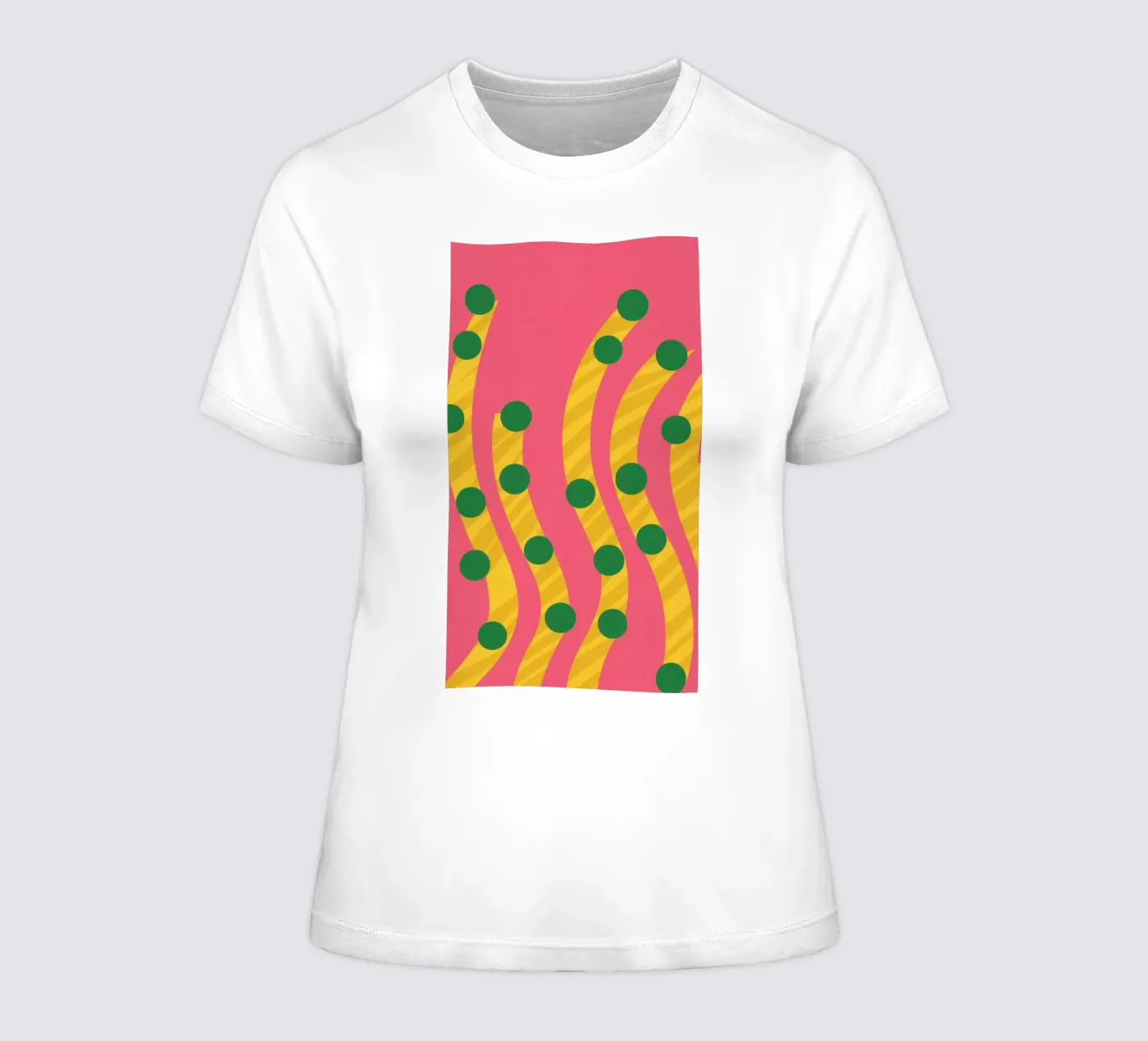 Modello a punti verdi t-shirt da donna da Obs Canvas