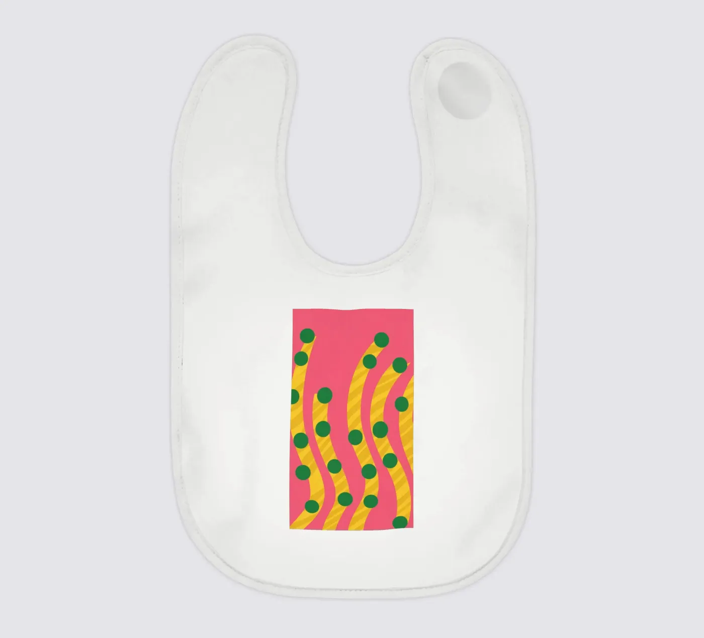 Green Dot Pattern baby bib by Obs Canvas