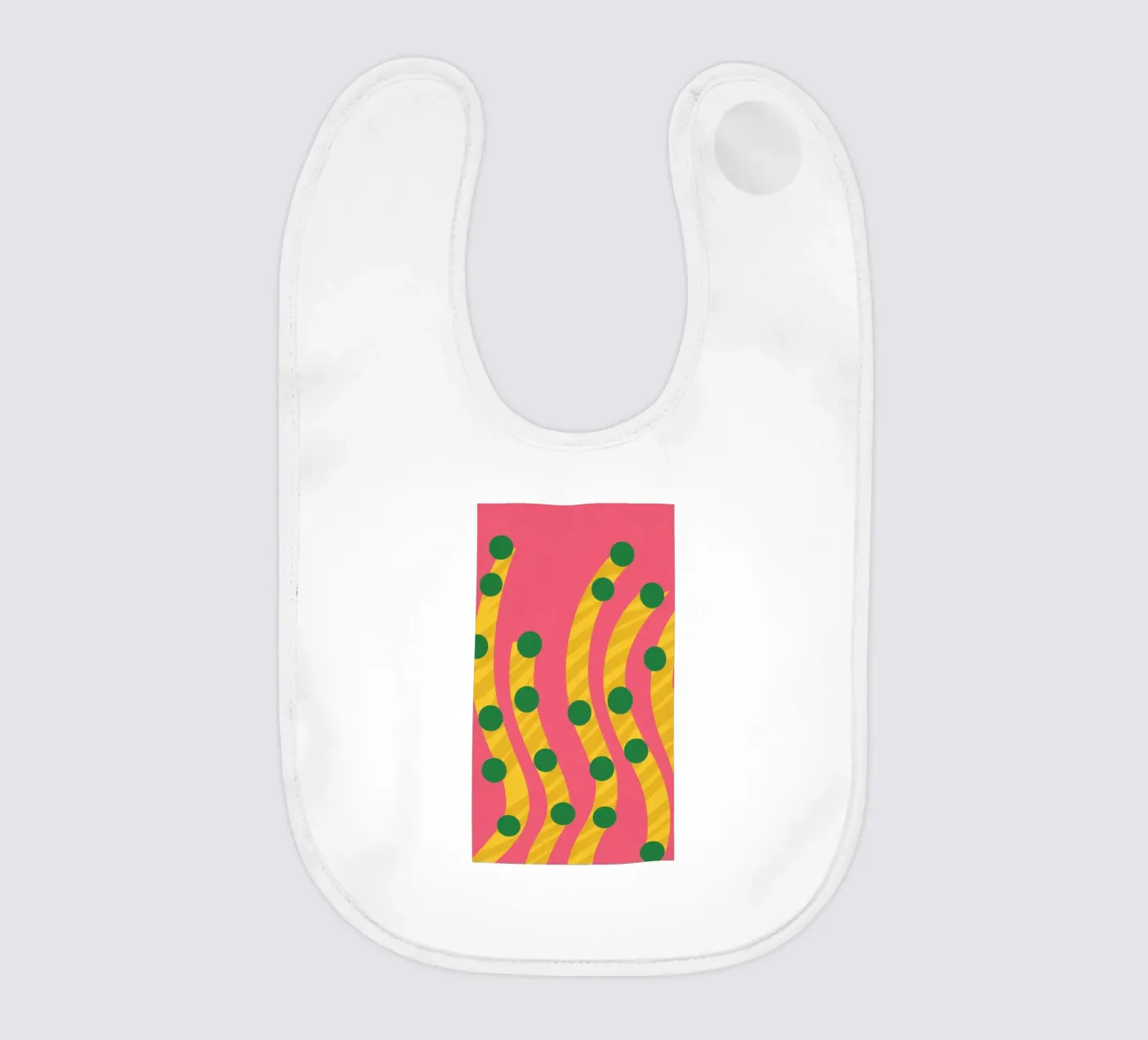 Green Dot Pattern baby bib by Obs Canvas