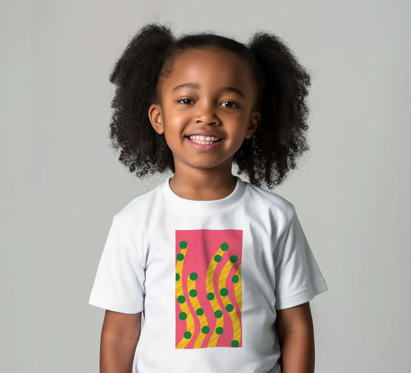 Groen puntpatroon kinder t-shirt van Obs Canvas
