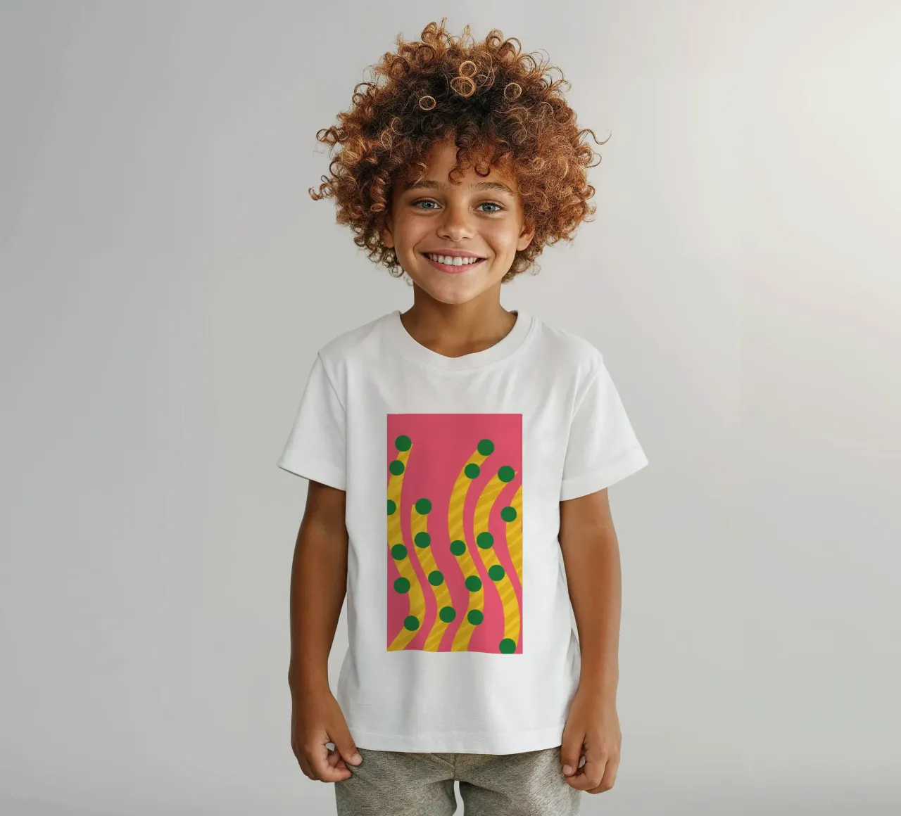 Green Dot Pattern t-shirt bambini da Obs Canvas