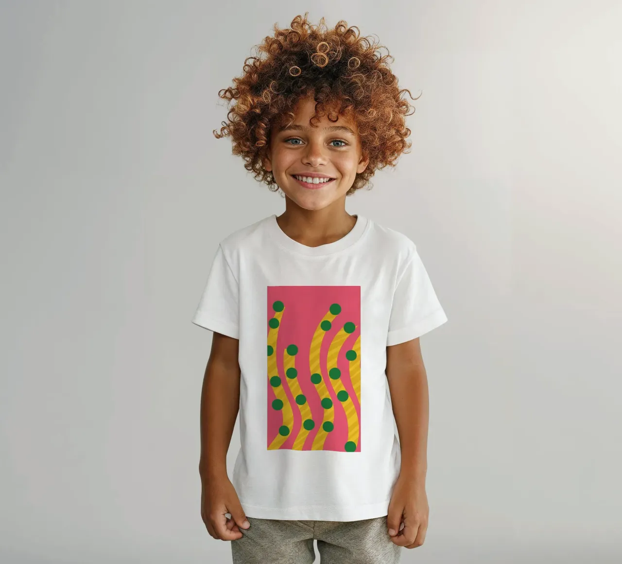 Green Dot Pattern t-shirt bambini da Obs Canvas